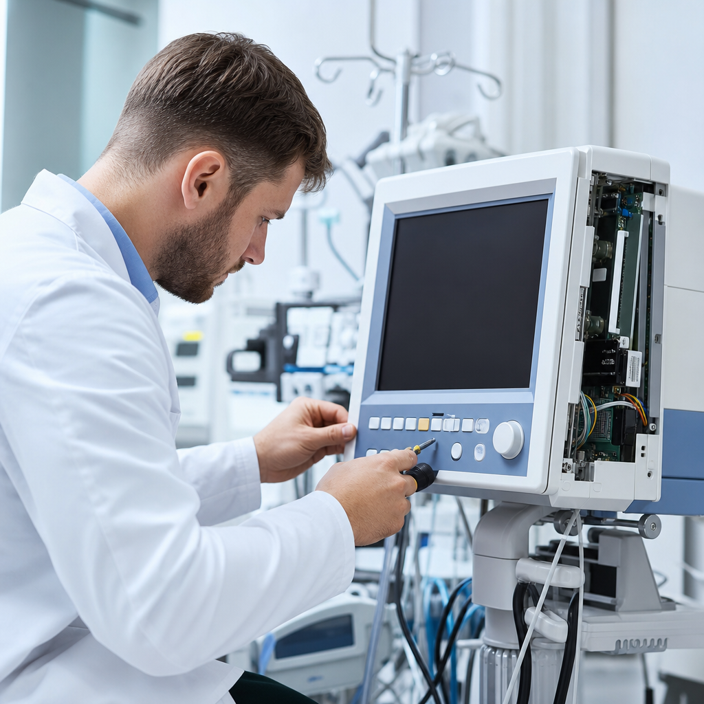 Manutencao em monitor multiparametrico hospitalar
